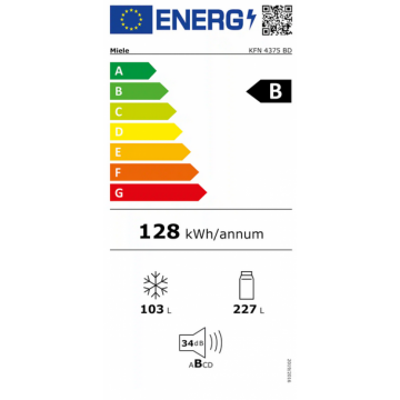 Miele KFN 4375 BD Ψυγειοκαταψύκτης 330lt No Frost Υ185.5xΠ59.7xΒ67.5cm Inox Miele KFN 4375 BD Ψυγειοκαταψύκτης 330lt No Frost Υ185.5xΠ59.7xΒ67.5cm Inox